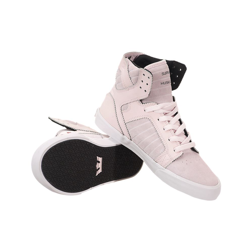 Baskets Montantes Supra SkyTop Violette Shrinking Violet Femme | KGU-13671534